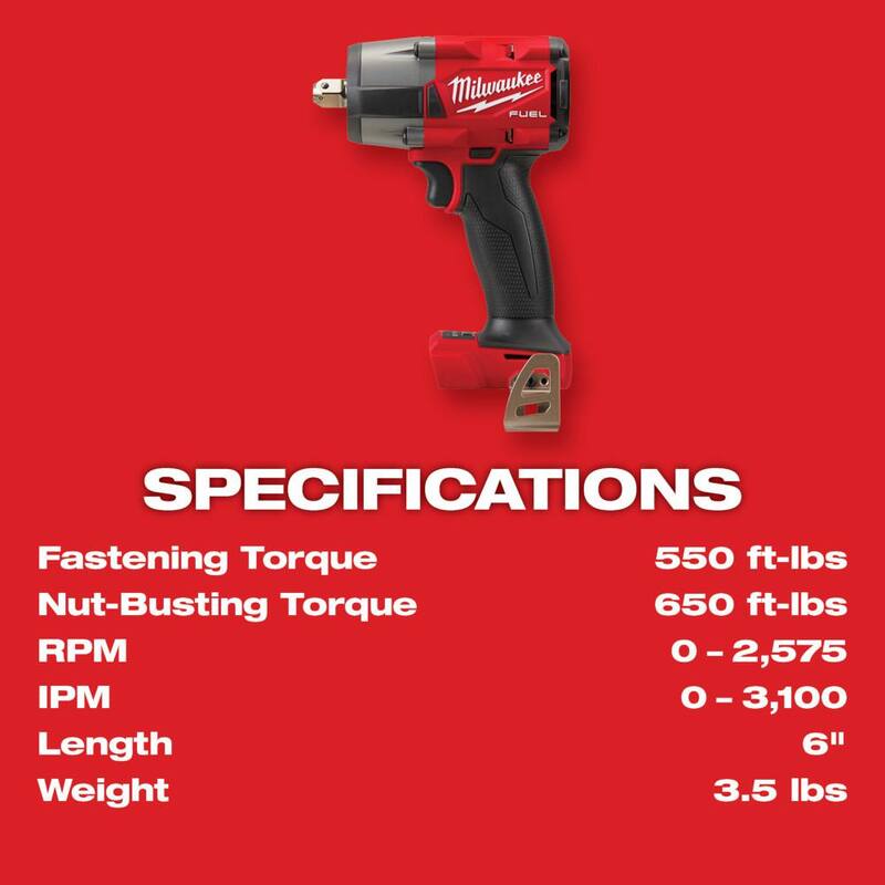 Kit de martillo rotativo inalámbrico sin escobillas Milwaukee M18 FUEL ONE-KEY de 18V 1-3/4 in. SDS-MAX y llave de impacto M18 FUEL - 2718-22HD-2962P-20