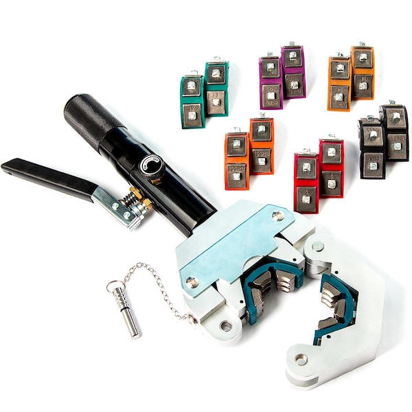 Kapscomoto Hydraulic Hose Crimper Manual A-C Hose Crimping Tool Kit - NPTC-CS42-3M