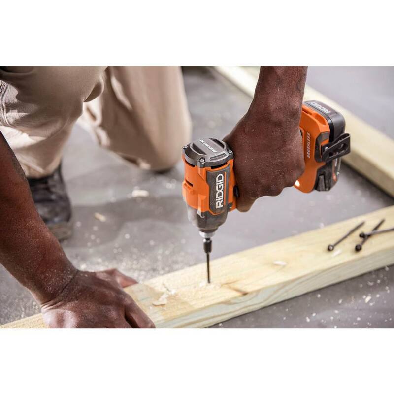 RIDGID 18V Inalámbrico con Motor sin Escobillas 1/4 pulg. Atornillador de Impacto (Sólo Herramienta) - R862301B