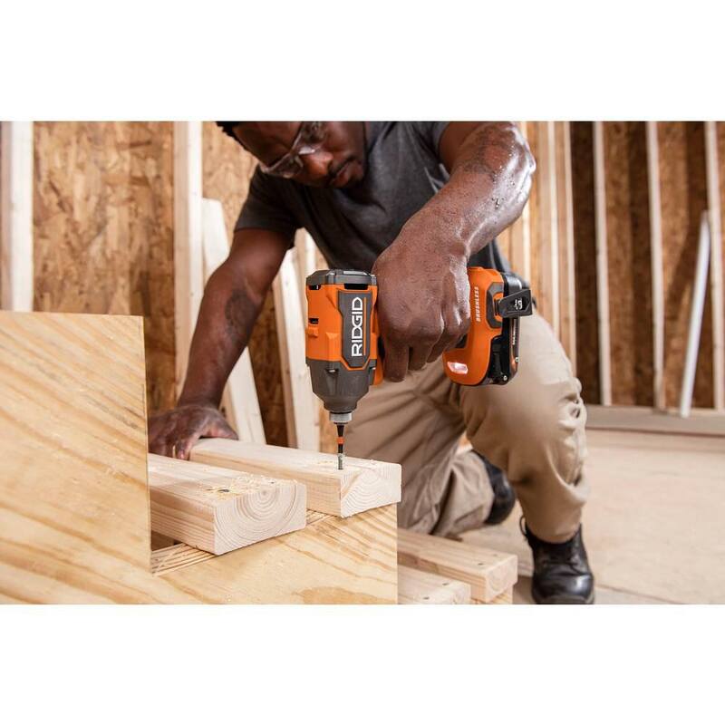 RIDGID 18V Inalámbrico con Motor sin Escobillas 1/4 pulg. Atornillador de Impacto (Sólo Herramienta) - R862301B