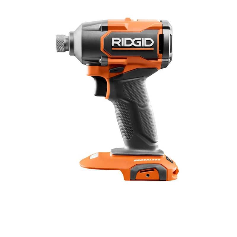 Atornillador de impacto inalámbrico sin escobillas de 18V RIDGID con 3 velocidades y batería de iones de litio de 18V 4.0 Ah - R862311B-AC87004
