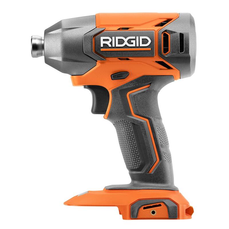 Atornillador de impacto inalámbrico de 1/4 de pulgada RIDGID de 18V con batería de iones de litio de 2.0 Ah y cargador - R860021B-AC9302