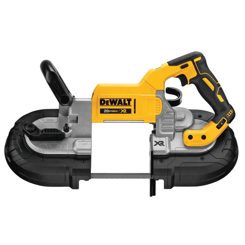 Sierra de cinta sin escobillas DEWALT 20V MAX XR inalámbrica de corte profundo, Amoladora de 4.5 pulgadas y (1) Batería de 20V de iones de litio Premium de 5.0Ah - DCS374BW413205C