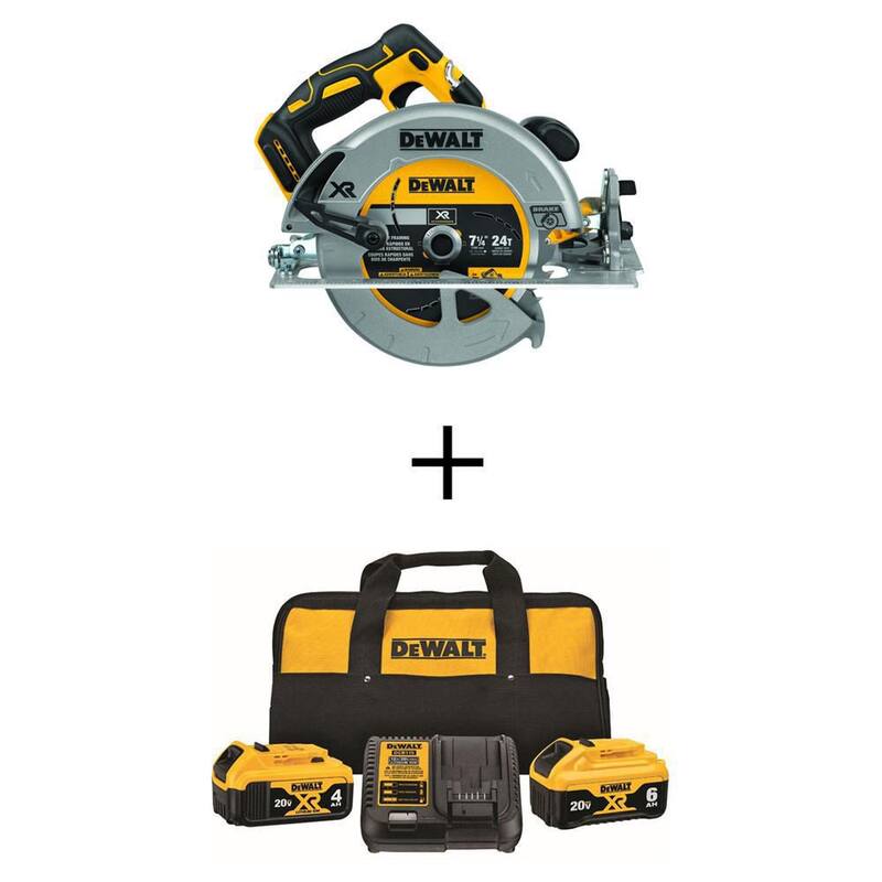 Si entendí correctamente, el título traducido al español sería: DEWALT 20V MAX XR Sierra Circular Inalámbrica con Motor sin Escobillas de 7-1/4 pulgadas, (1) Batería de 20V 6.0Ah y (1) Batería de 20V 4.0Ah, y Cargador - DCS570BWCB2460C