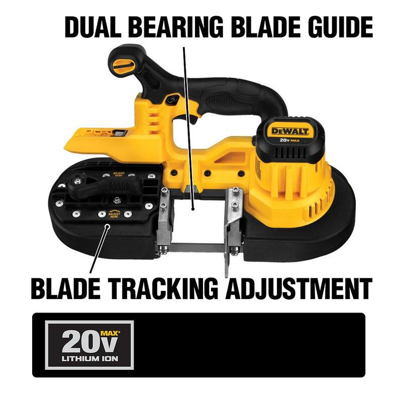 Si marca la batería compacta de 20V 4.0Ah - DCS371BWDCB240 de Sierra de Cinta Inalámbrica DEWALT 20V MAX de Iones de Litio.