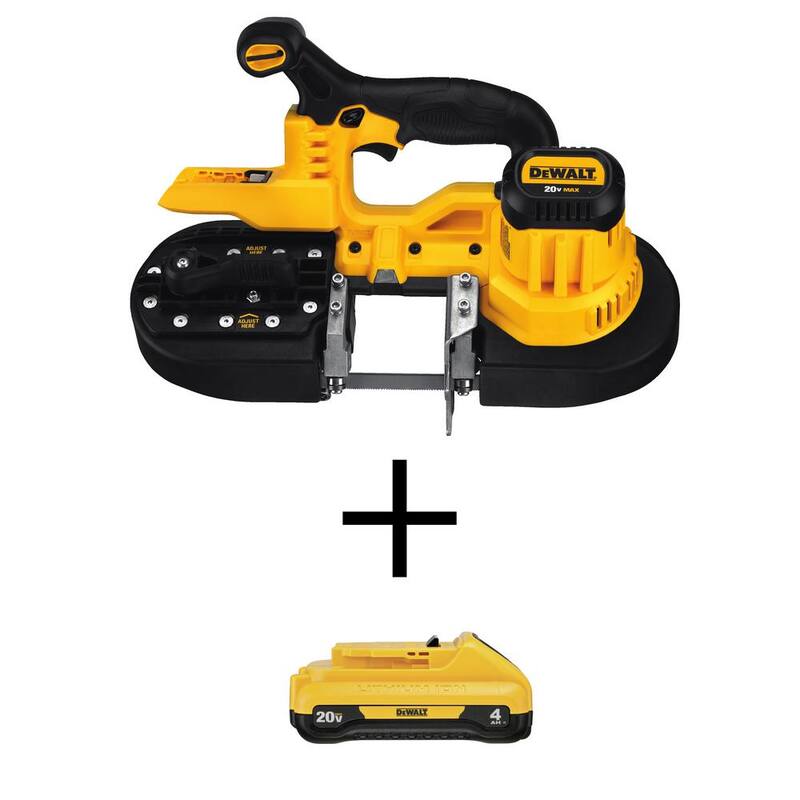 Si marca la batería compacta de 20V 4.0Ah - DCS371BWDCB240 de Sierra de Cinta Inalámbrica DEWALT 20V MAX de Iones de Litio.