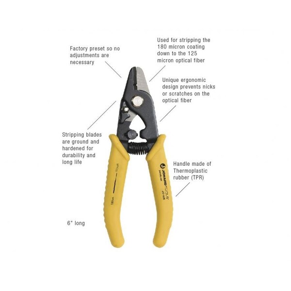 Jonard Tools Fiber Optic Stripper for 125um Fiber With 180um Coating - JIC-180C
