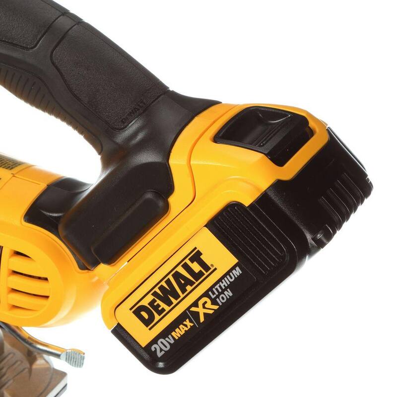 Kit de sierra caladora inalámbrica DEWALT 20V MAX, lijadora orbital aleatoria sin escobillas de 20V y 5 pulgadas, y (1) batería de 20V 4.0Ah - DCS331M1WDCW210.