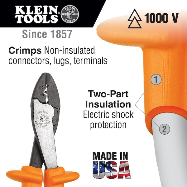Klein Tools 9 3/4 in Crimper 10 to 22 AWG - 1005-INS