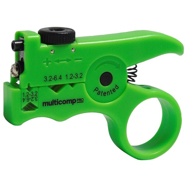 Multicomp Pro Fiber Stripper, 72.9mm Length, 1.2-3.2mm/3.2-6.4mm Slit & Ring Stripping Fiber Optic Cable - MP010967