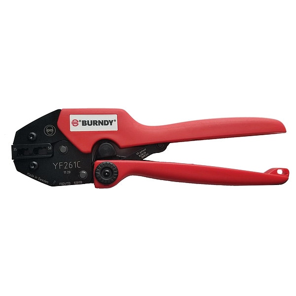 Burndy Ratchet Crimper, 26 to 1/0 AWG, 10" L - YF261CSKIT
