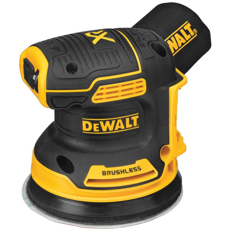 DEWALT 20V MAX XR Sierra de Calar Inalámbrica sin Escobillas, 5 pulgadas Lijadora Orbital Aleatoria, y (1) Batería de 20V 5.0Ah y Cargador - DCS334BW210205C.