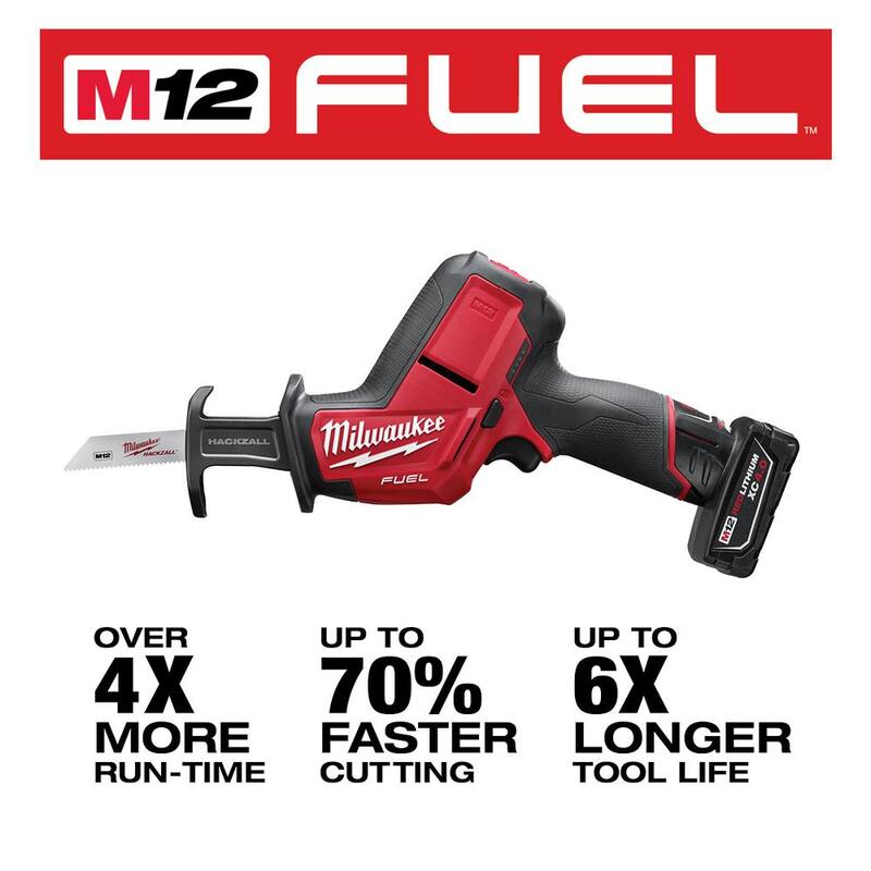 Milwaukee M12 FUEL 12V Lithium-Ion Cordless HACKZALL Kit de sierra reciproca con soldador M12 - 2520-21XC-2488-20