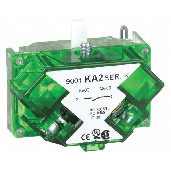Bloque de contacto Schneider Electric, Momentáneo, 1NA, 30 mm, 10A @ 600V CA, Terminal de tornillo de sujeción - 9001KA2