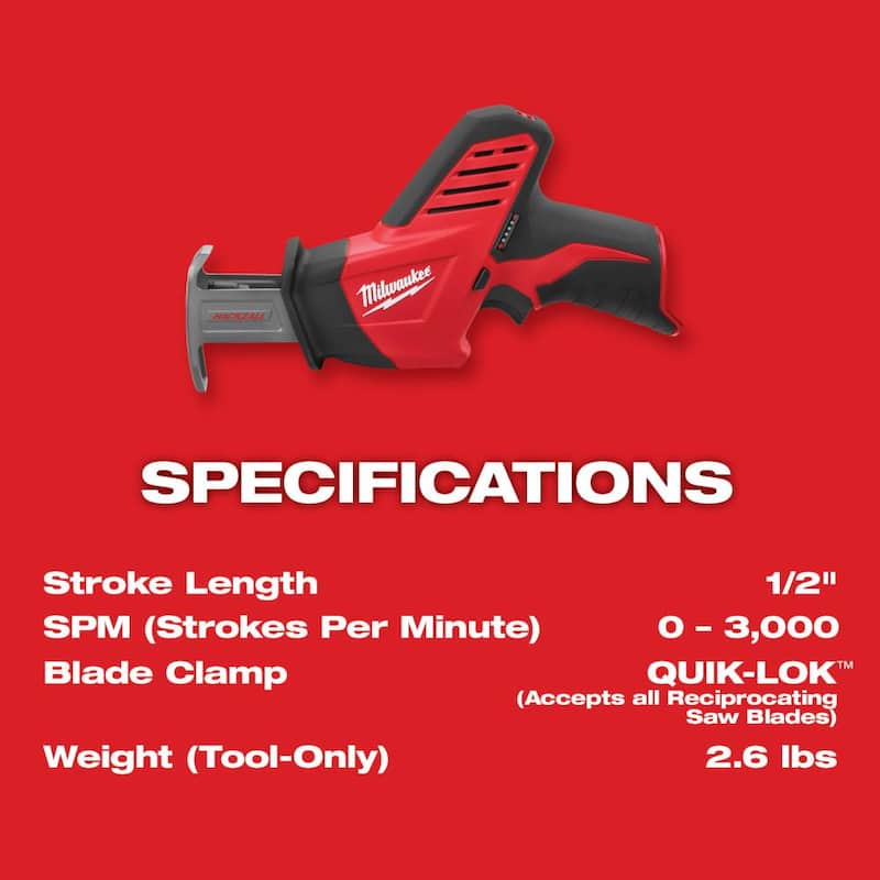 Si_MX: Kit de sierra alternativa inalámbrica Milwaukee M12 12V de ion de litio con batería de capacidad extendida M12 4.0Ah - 2420-21-48-11-2440