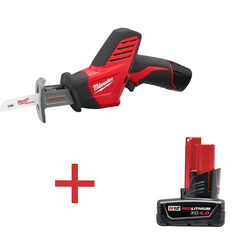 Si_MX: Kit de sierra alternativa inalámbrica Milwaukee M12 12V de ion de litio con batería de capacidad extendida M12 4.0Ah - 2420-21-48-11-2440
