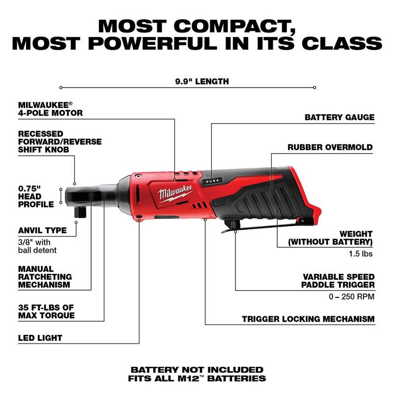 Milwaukee M12 12V Lithium-Ion HACKZALL Kit de Sierra de Sable Inalámbrica con Llave de Trinquete de 3/8 de pulgada M12 y Paquete de Batería XC de 6.0 Ah - 2420-21-2457-20-48-11-2460