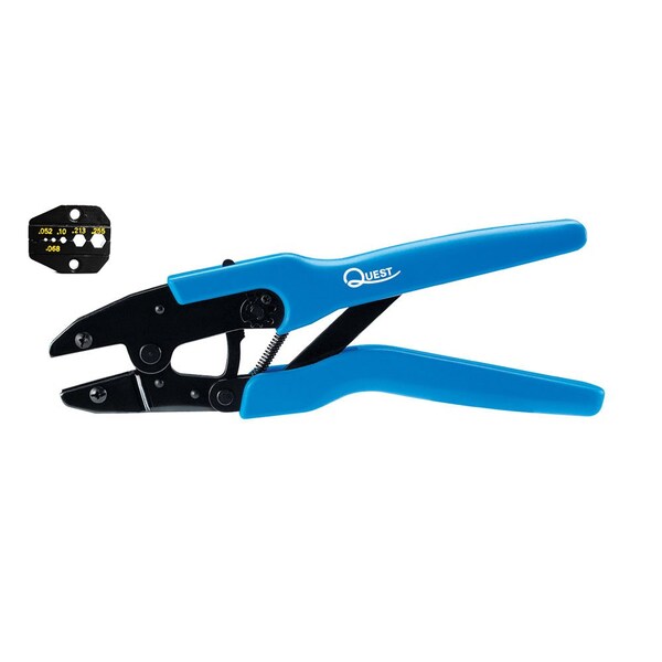 Quest Technology International Coax Ratchet Crimp Tool - .255″/.213″/.068″/.100″/.052″ (Bnc/Tnc/Mini-Uhf) (Rg-58/59/62) - TRF-3015