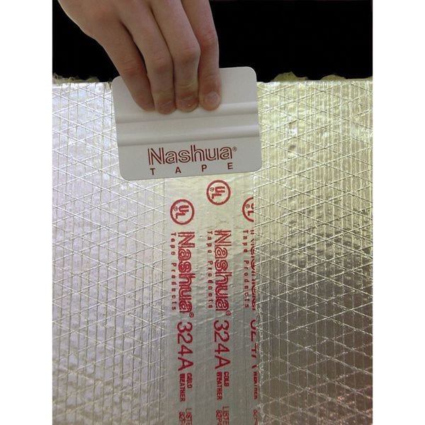 Nashua UL- Cinta de lámina impresa, 2 1/2 pulgadas de ancho x 60 yardas de largo, 4.8 mil de grosor, plata, 1 paquete - 324A