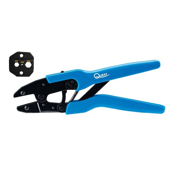 Quest Technology International Coax Ratchet Crimp Tool - .305″/.228″/.068″ For 2Pc Bnc/Tnc On Rg-58/59/62 - TRF-3001