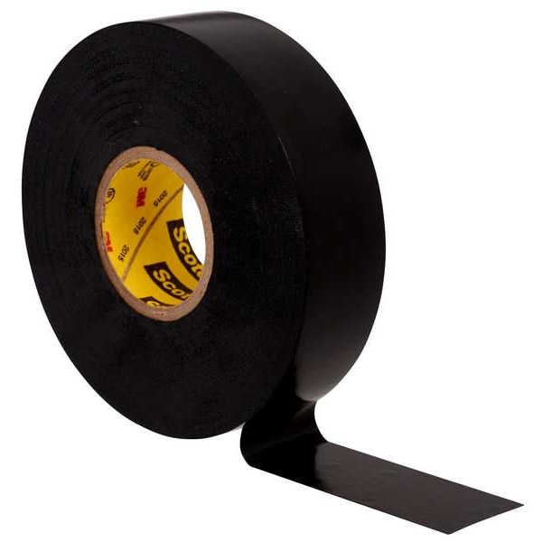 Cinta Eléctrica de Vinilo 3M, 3/4 pulg. An x 76 ft L, 7 mil de grosor, color Negro, Scotch Super 33+, 1 paquete - 33+SUPER-3/4X76FT