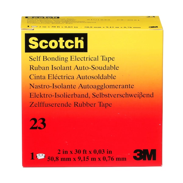 Cinta de empalme 3M, 30 mil, 2" x 30 ft., Negro - 23-2X30FT