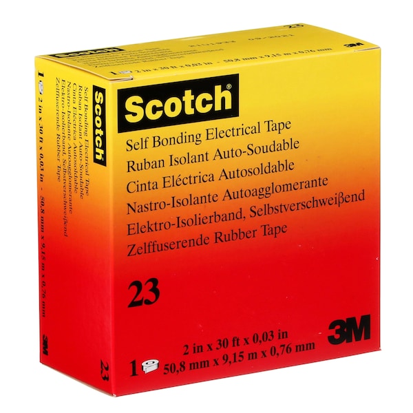 Cinta de empalme 3M, 30 mil, 2" x 30 ft., Negro - 23-2X30FT