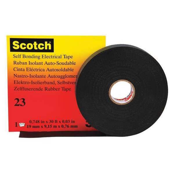 Cinta de empalme 3M, 30 mil, 2" x 30 ft., Negro - 23-2X30FT