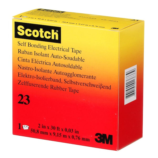 Cinta de empalme 3M, 30 mil, 2" x 30 ft., Negro - 23-2X30FT