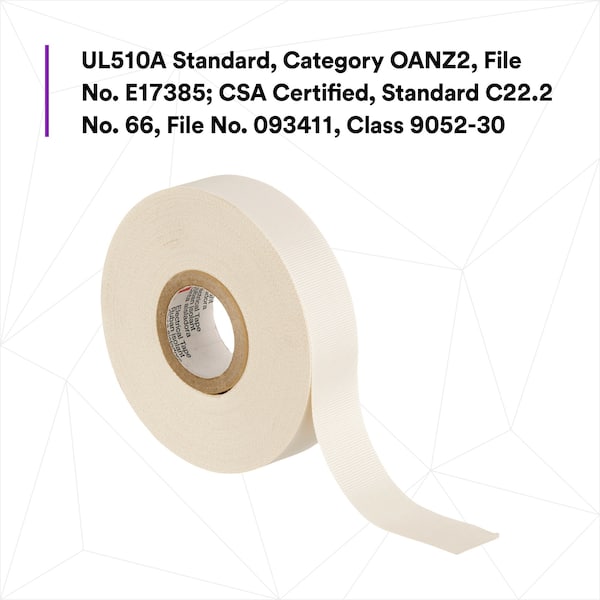 Cinta Eléctrica 3M, 7 mil, 3/4" x 66 ft., Blanco - 27-3/4"X66'