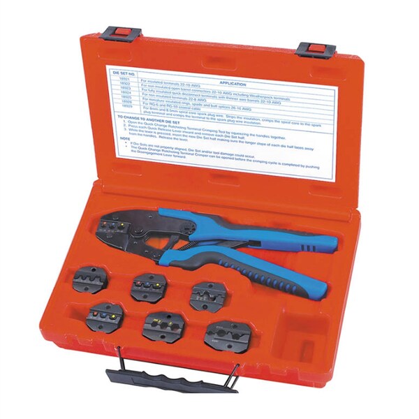 S&G Tool Aid Quick Change Ratcheting Terminal Crimping Kit - 18960