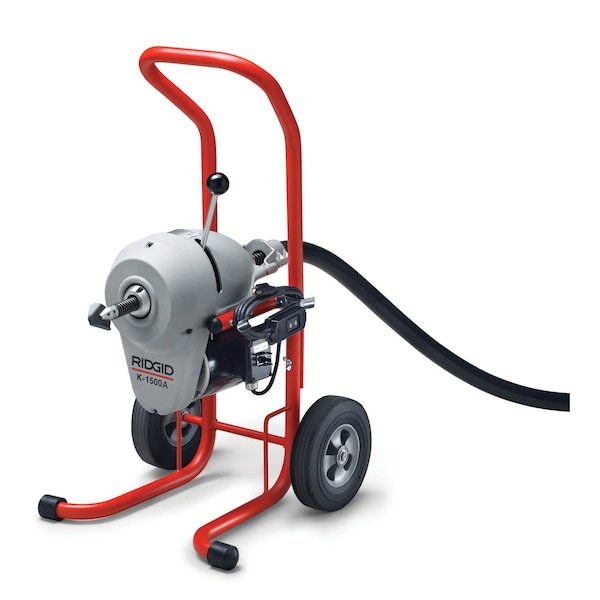 Ridgid RIDGID K-1500 A Frame W/Tool Set & Mitt, 115V, 710RPM, 3/4HP, 1-1/4", 105'L x 1-1/4"W Cable - 23702