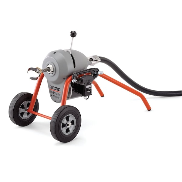 Ridgid RIDGID K-1500 A Frame W/Tool Set & Mitt, 115V, 710RPM, 3/4HP, 1-1/4", 105'L x 1-1/4"W Cable - 23702