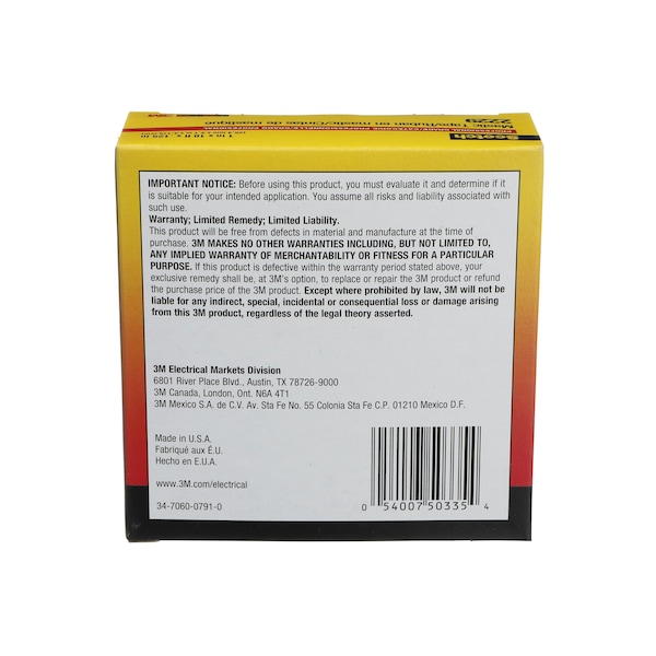 Cinta Mástic 3M, 125 mil, 1" x 10 pies, Negro - 2229-1X10FT