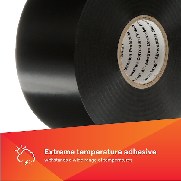 Cinta Eléctrica de Vinil 3M, 50, Scotchrap, 2 pulgadas de ancho x 100 pies de largo, 10 milésimas de grosor, Negro, 1 Paquete - 50-UNPRINTED-2X100FT