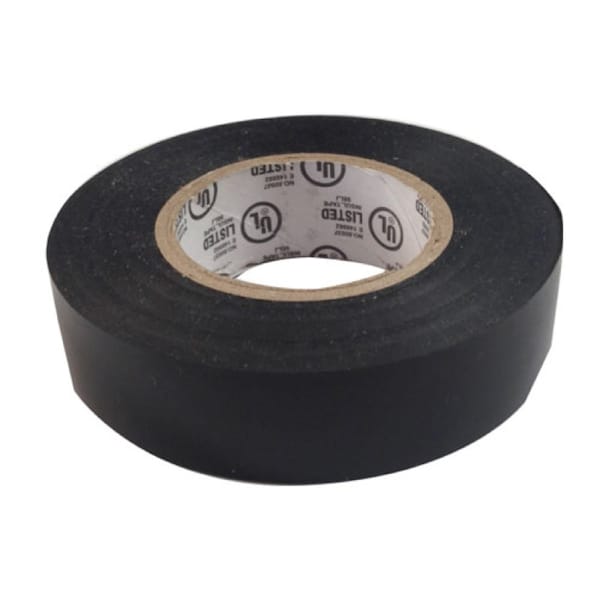 Cinta aislante eléctrica negra de PVC - 3/4" de ancho x 60' de largo - Paquete de 10 piezas - ETAPE0.75-1-NEGRO
