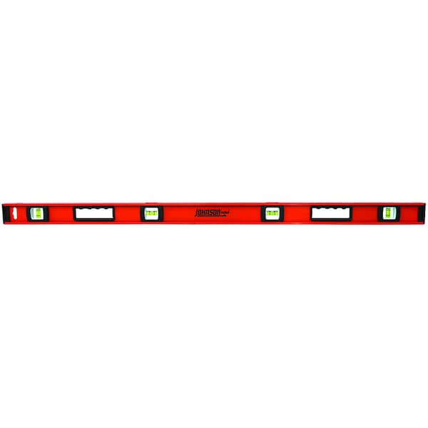 Johnson Johnson 48 in. Aluminum Heavy Duty I-Beam Level 4 vial - 1233-4800