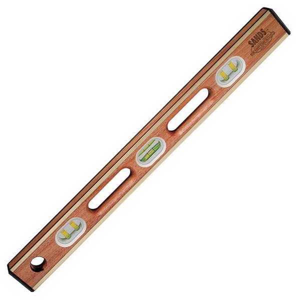 Kraft Tool Box Level, Brass/Mahogany, 48 in L, 6 Vials - SL12AB48