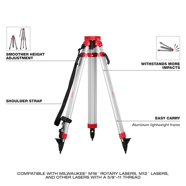 Milwaukee Tool Tripod for Rotary Lasers - 48-35-3700
