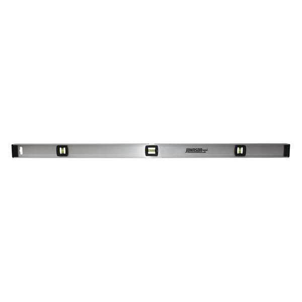 Johnson Level & Tool I Beam Level, Alum, 48 In L, 3 Vials, Silver - 1300-4800