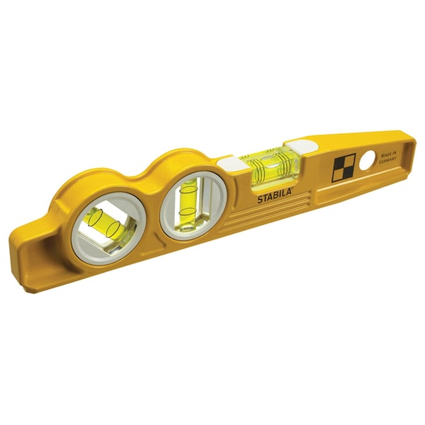 Stabila STABILA 10 in. Aluminum Magnetic Type 81 SMW45 Torpedo Level 3 vial - 25245