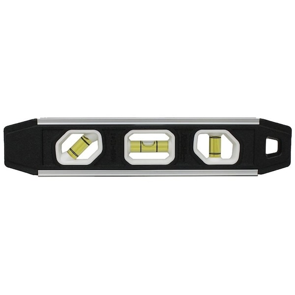 Johnson Level & Tool Torpedo Level, 9 in L, 3Vial, Magnetic, Aluminum - 1421-0900