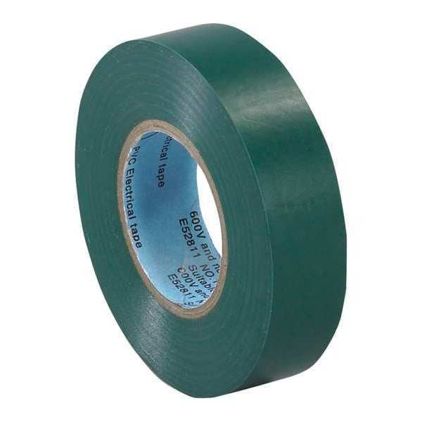 Cinta eléctrica de la marca Partners, 7.0 Mil, 3/4"x 20 yds., Verde, 200/Estuche - T964618G
