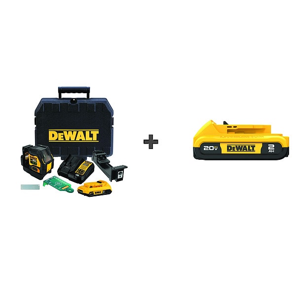 Dewalt Xline Grn Laser Kit w/ Bonus Battery - DCLE34021D1/DCB203