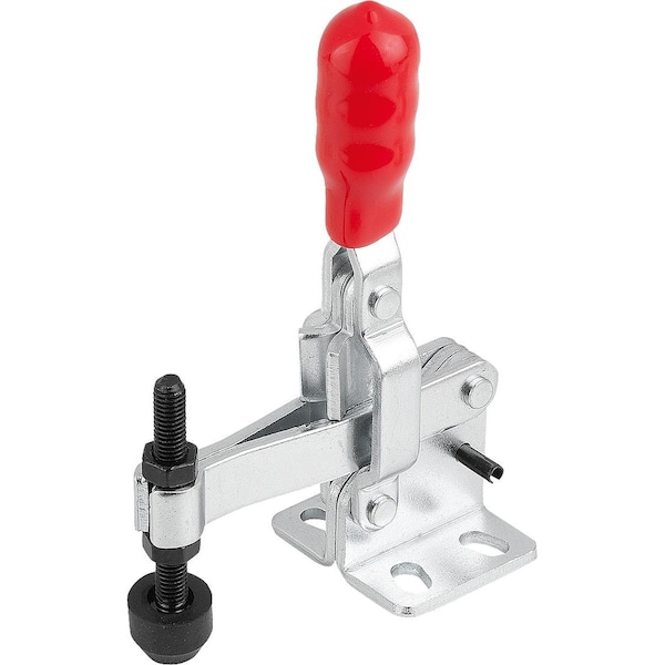 Kipp Toggle Clamp Vertical Std, Horizontal Foot F1=800, Fixed Clamping Spindle M05X35, Steel Galvanized - K1438.00800