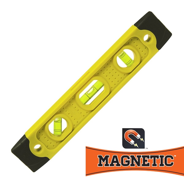 Swanson Tool 9" Speedlite® Magnetic Torpedo Level with Rubber End Caps - TL021M