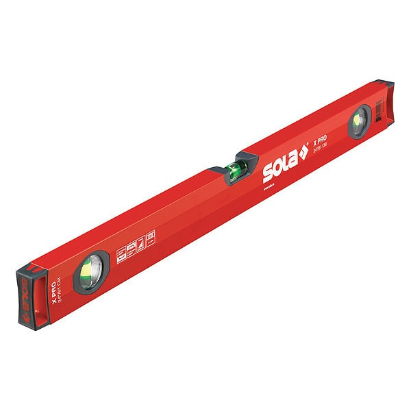 Sola Box Level, Aluminum, 24 In, Red - LSX24