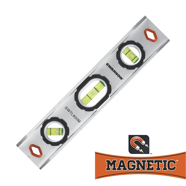 Swanson Tool 9" Swanson Magnetic Extruded Aluminum Torpedo Level - SWTL800M