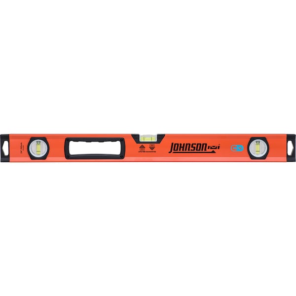 Johnson Johnson 24 in. Aluminum Magnetic Box Level 3 vial - 1734-2400