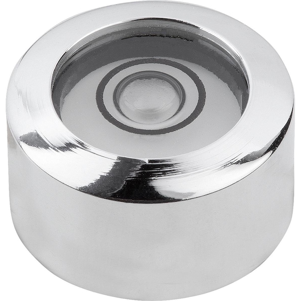 Kipp Round Spirit Level Cylindrical, Form:B W Threaded Pin D4=M08, D1=30, H=15, Sensitivity 30°, Brass,  - K1155.2301530